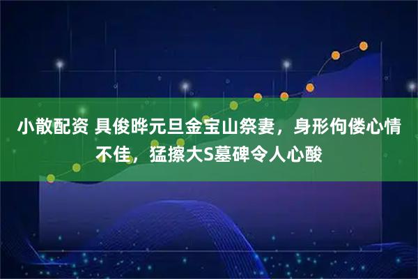 小散配资 具俊晔元旦金宝山祭妻，身形佝偻心情不佳，猛擦大S墓碑令人心酸